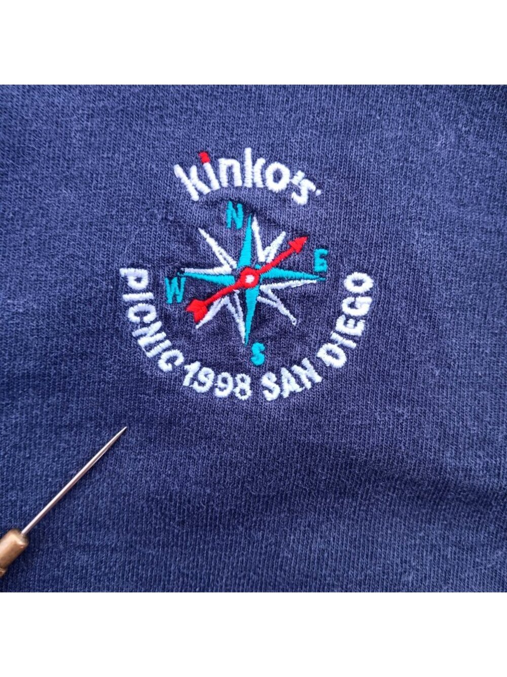 True Vintage T-shirt 2XL Singe Stitch 1998 Kinkos Copies San Diego Henley Shirt